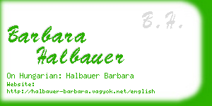 barbara halbauer business card